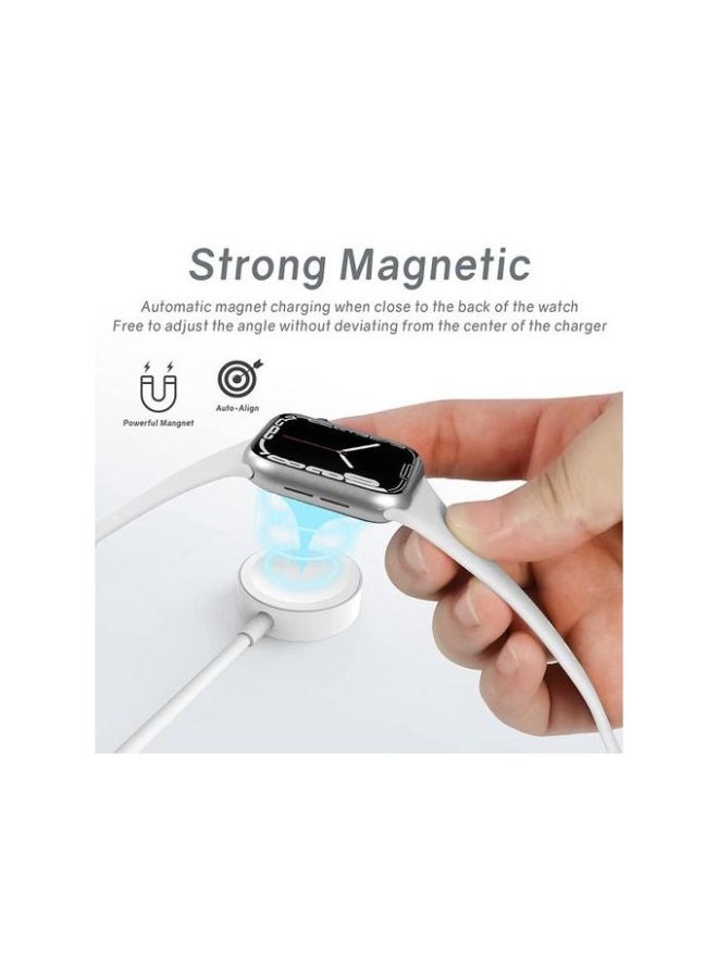 شاحن مغناطيسي سريع مطور لساعة أبل، مزود بكابل USB-C للشحن اللاسلكي المغناطيسي، متوافق مع ساعات أبل من السلسلة 8/7/6/SE/5/4/3/2/1/9/10/11/Ultra 1/2/3 - Image 3